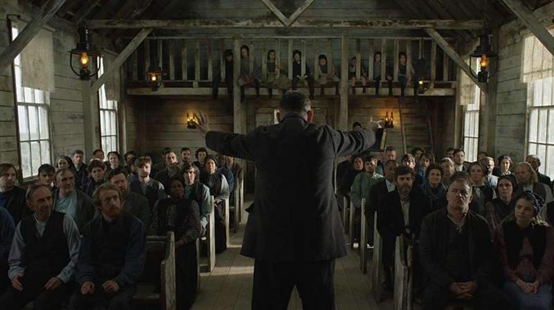 Michael Sheen preaching to his cult in Apostle.